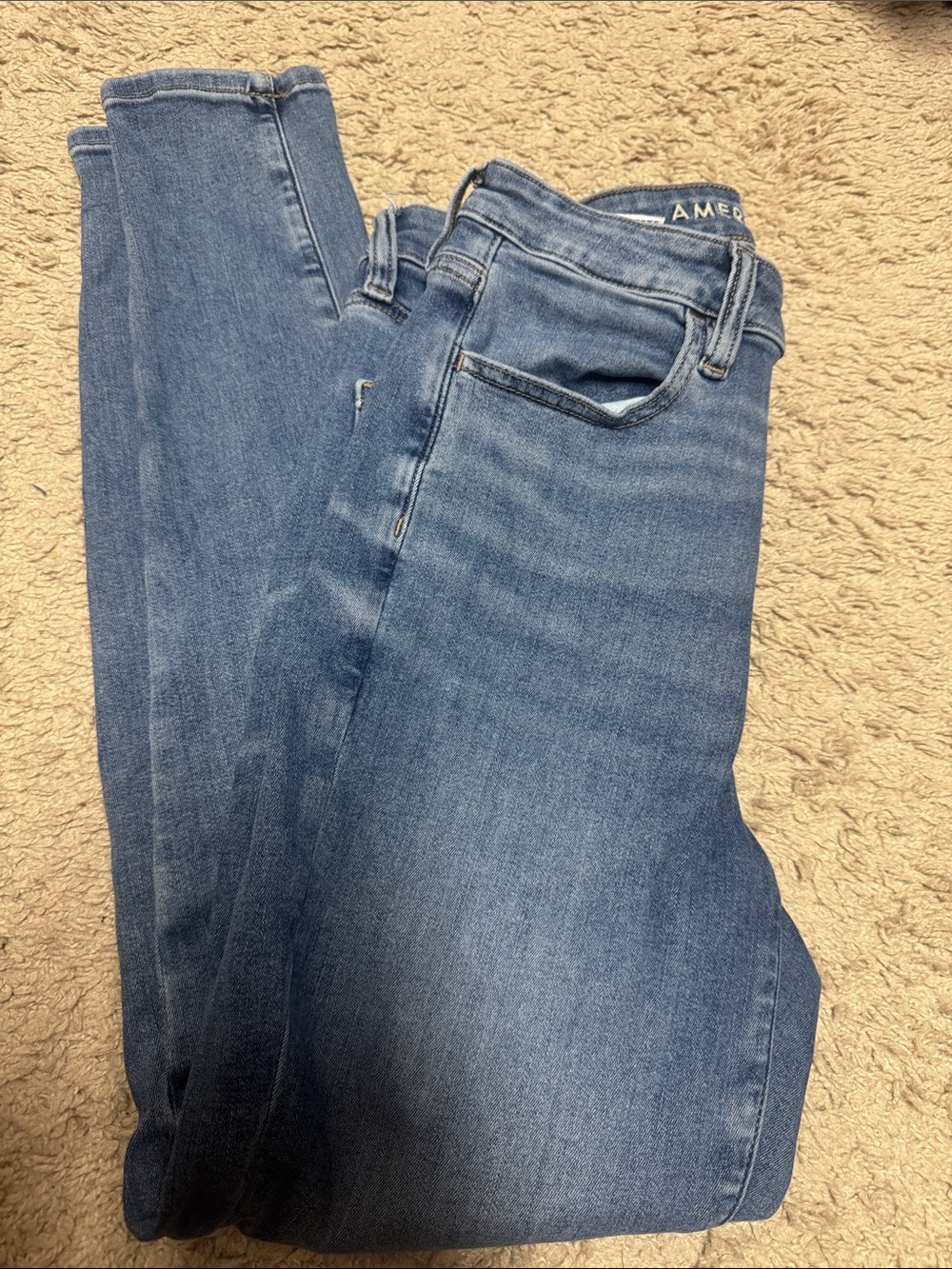 American Eagle Light Wash Denim Jeans - Light Blue